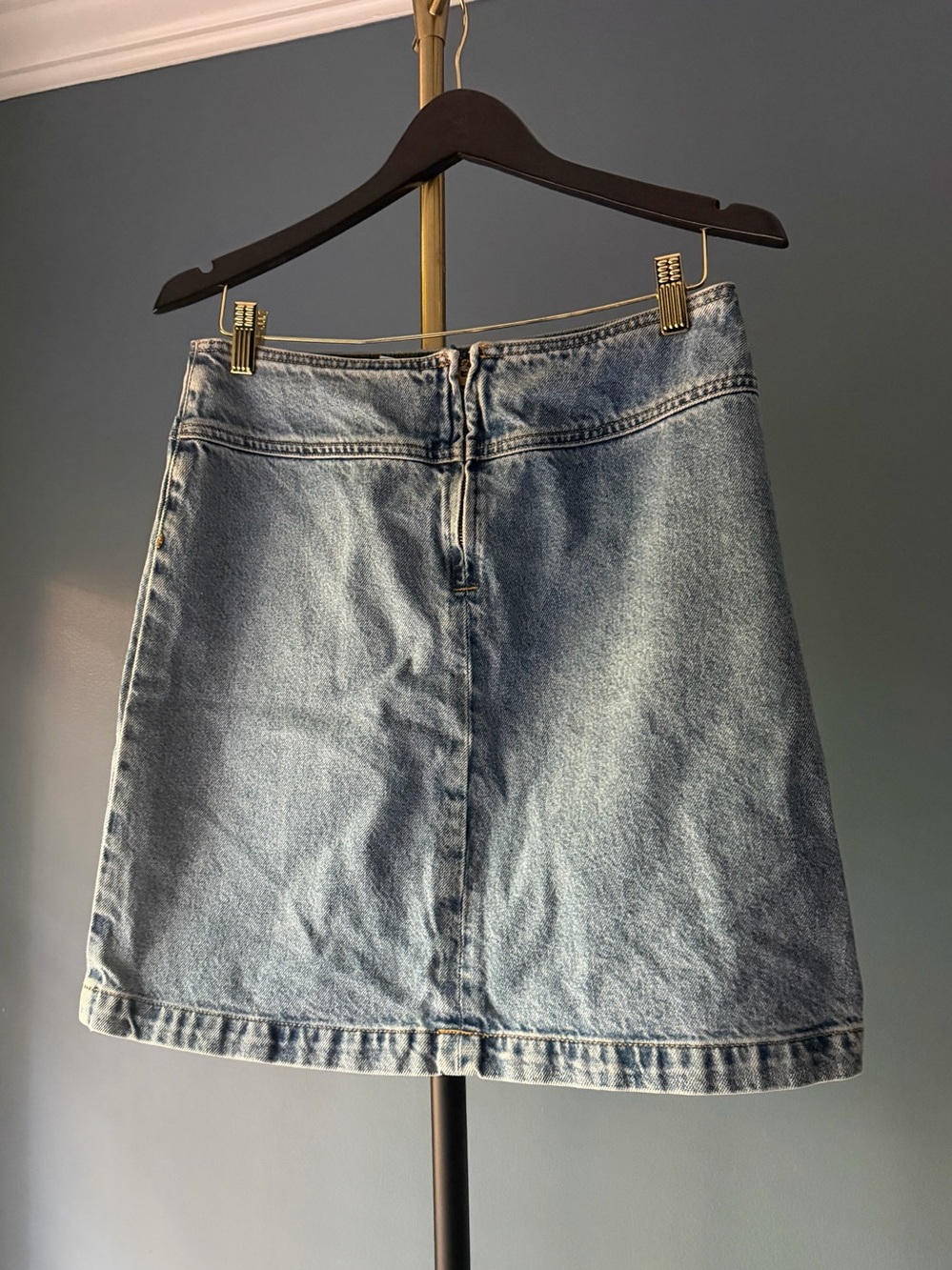 Calvin Klein Stonewashed Denim Skirt